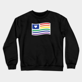 Gay Rights Pride Flag With Heart Crewneck Sweatshirt